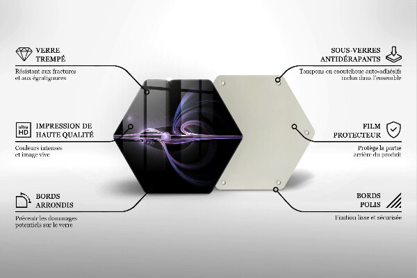 Tábua de corte de vidro Abstração moderna