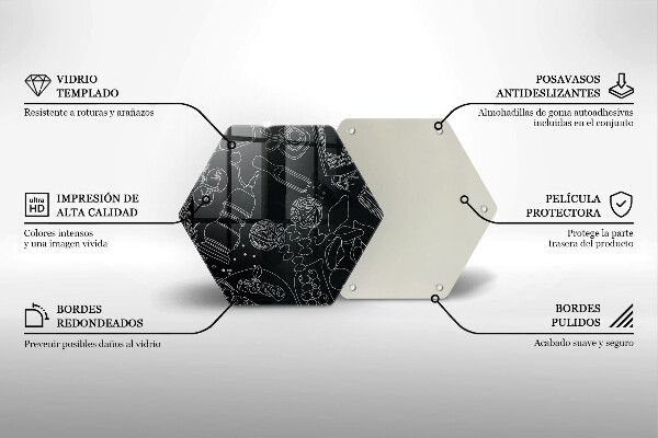 Tábua de cortar de vidro Acessórios de cozinha