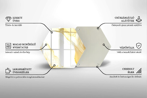 Tábua para cozinha Abstração dourada