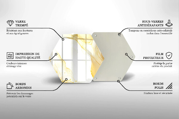 Tábua para cozinha Abstração dourada