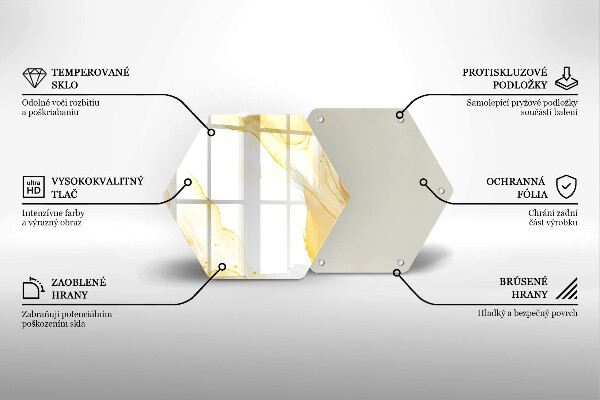Tábua para cozinha Abstração dourada