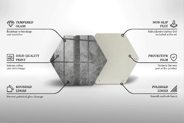 Tábua de corte de vidro Textura de pedra de concreto