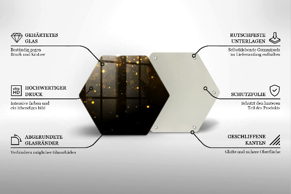 Tábua de cortar Glitter dourado