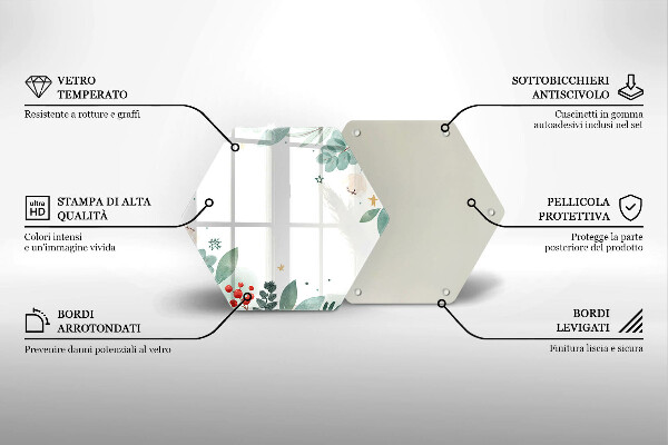 Tábua para corte Folhas de aquarela
