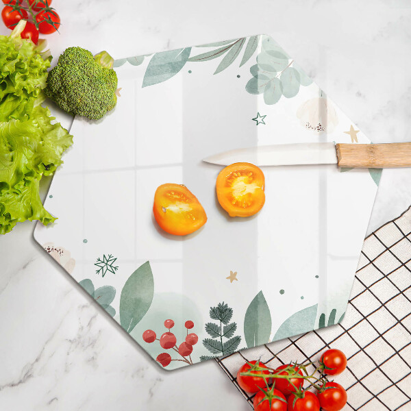 Tábua para corte Folhas de aquarela