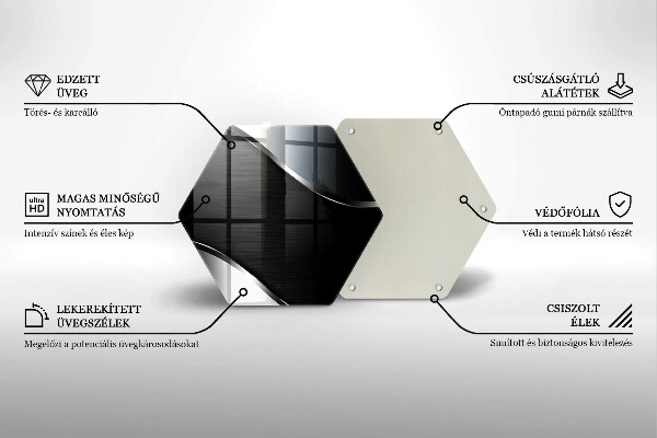 Tábua de vidro Abstração de metal