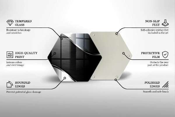 Tábua de vidro Abstração de metal