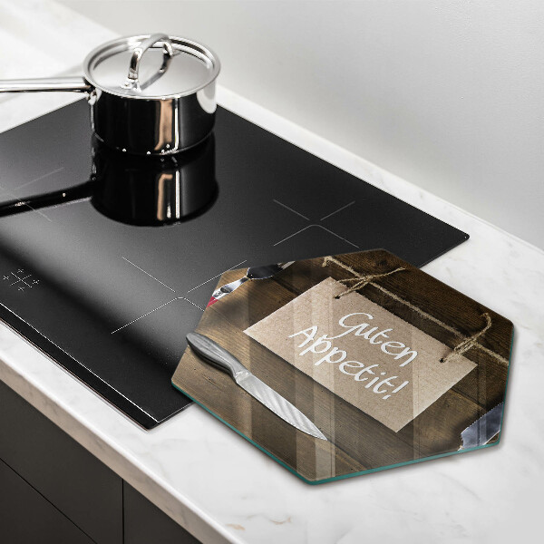 Tábua de corte Placa Guten Apetit nos painéis