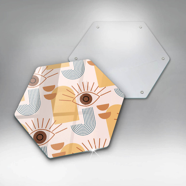 Tábua de cortar alimentos Olhos com padrão boho