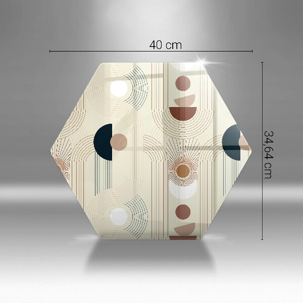 Tábua de corte de vidro Formas geométricas boho