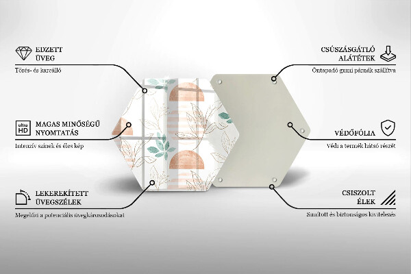 Tábua de cortar Padrão de folha Boho