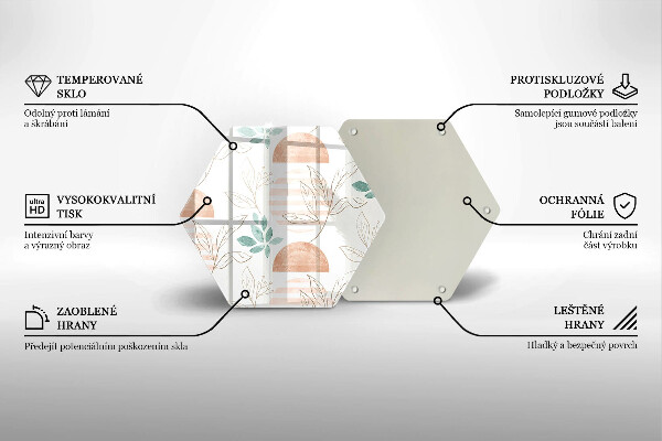 Tábua de cortar Padrão de folha Boho