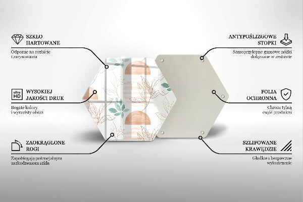 Tábua de cortar Padrão de folha Boho