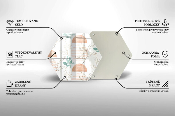 Tábua de cortar Padrão de folha Boho