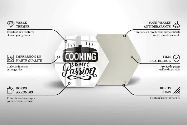 Tábua para cozinha Cozinhar é minha paixão