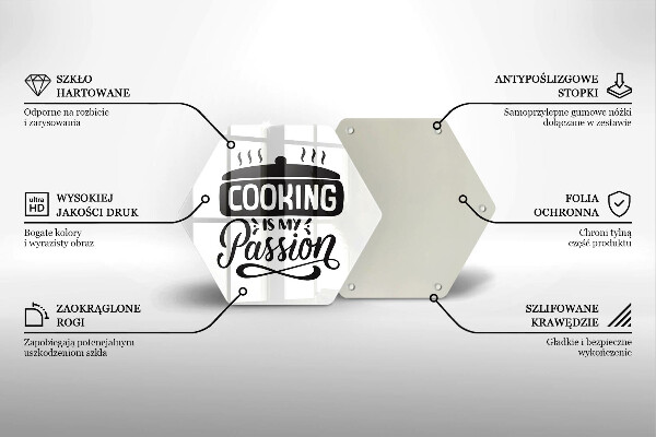 Tábua para cozinha Cozinhar é minha paixão