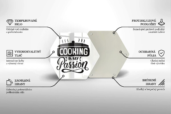 Tábua para cozinha Cozinhar é minha paixão