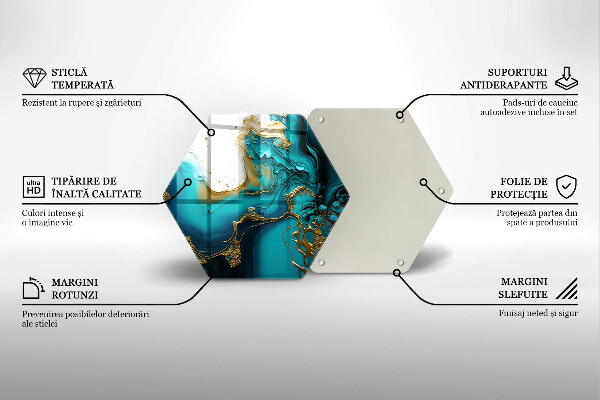 Tábua de cortar alimentos Abstração turquesa