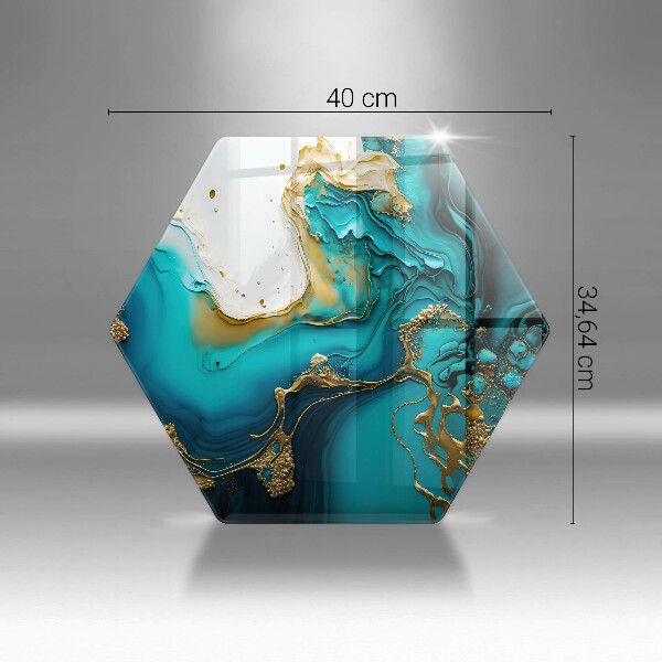 Tábua de cortar alimentos Abstração turquesa