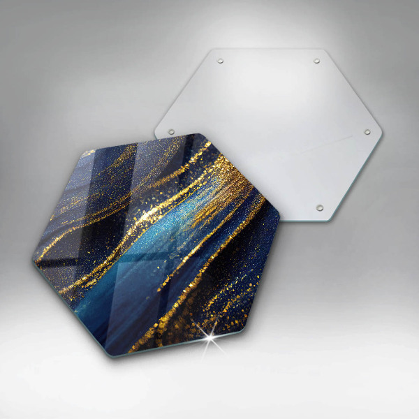 Tábua de corte de vidro Abstração azul marinho