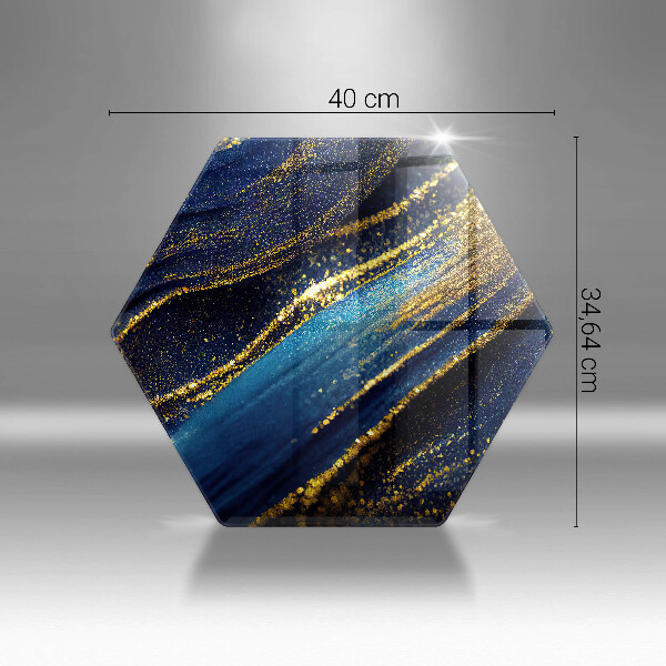 Tábua de corte de vidro Abstração azul marinho