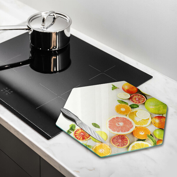 Tábua de vidro Frutas cítricas