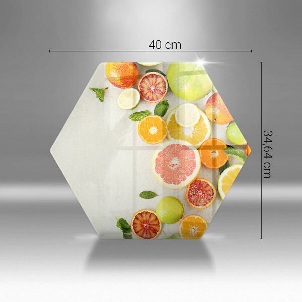 Tábua de vidro Frutas cítricas