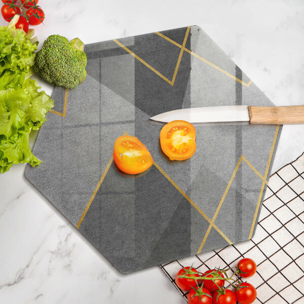 Tábua de corte de vidro Formas nítidas