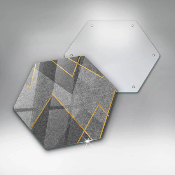 Tábua de corte de vidro Formas nítidas