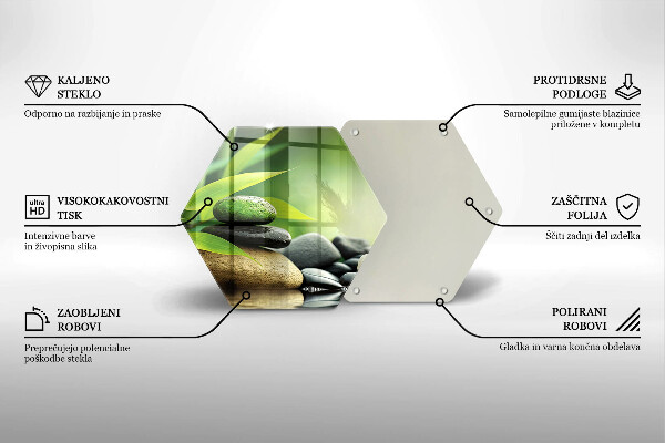 Tábua de corte Pedras de bambu zen