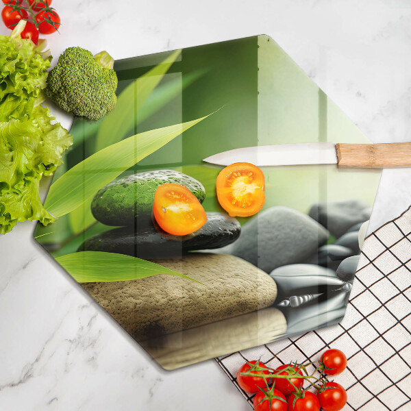 Tábua de corte Pedras de bambu zen