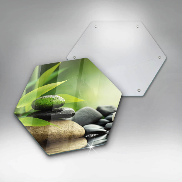 Tábua de corte Pedras de bambu zen