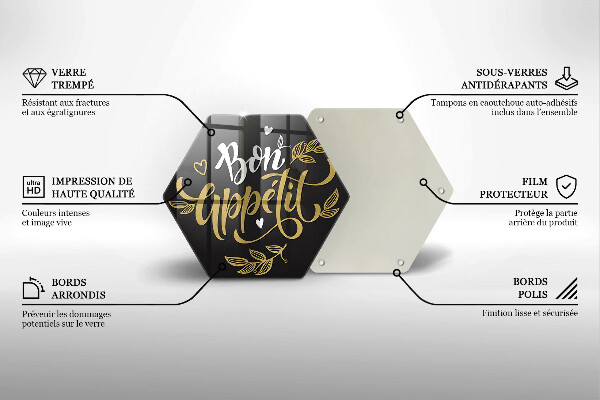 Tábua de cortar alimentos A inscrição Bon Appetit