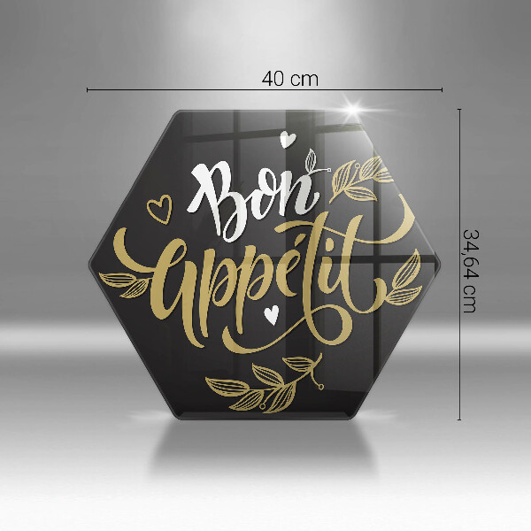 Tábua de cortar alimentos A inscrição Bon Appetit