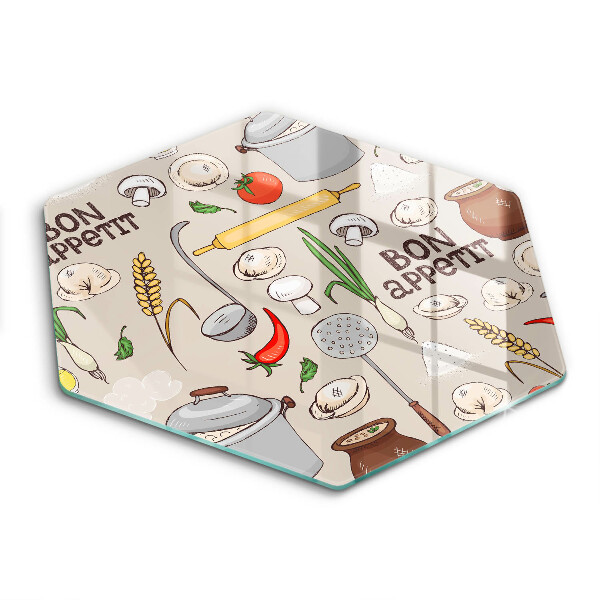 Tábua de corte de vidro Ilustração de cozinha