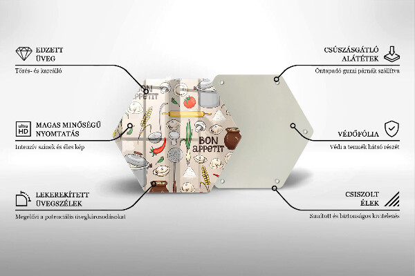 Tábua de corte de vidro Ilustração de cozinha