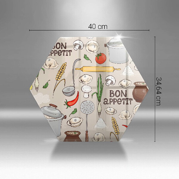 Tábua de corte de vidro Ilustração de cozinha