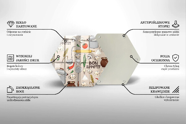 Tábua de corte de vidro Ilustração de cozinha