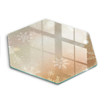 Tábua de cortar de vidro Flocos de neve