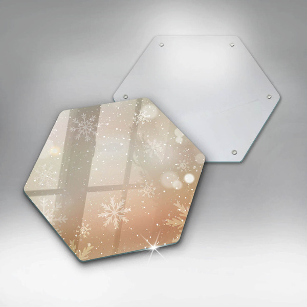 Tábua de cortar de vidro Flocos de neve