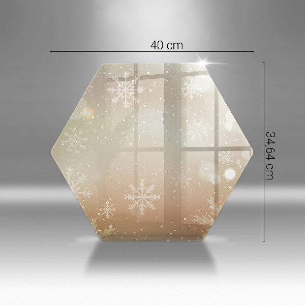 Tábua de cortar de vidro Flocos de neve