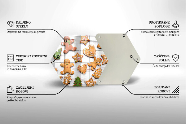 Tábua de corte Biscoito de gengibre de Natal