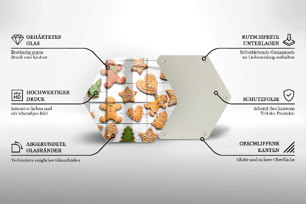 Tábua de corte Biscoito de gengibre de Natal