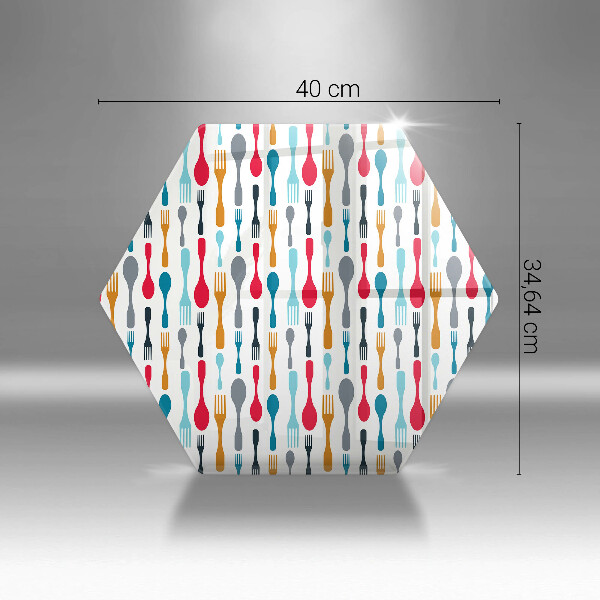 Tábua cozinha Ilustração de uma colher