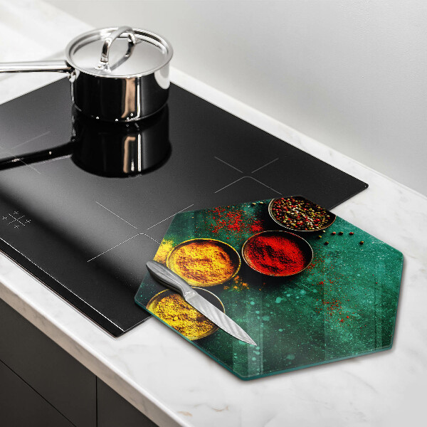 Tábua de cortar alimentos Especiarias orientais