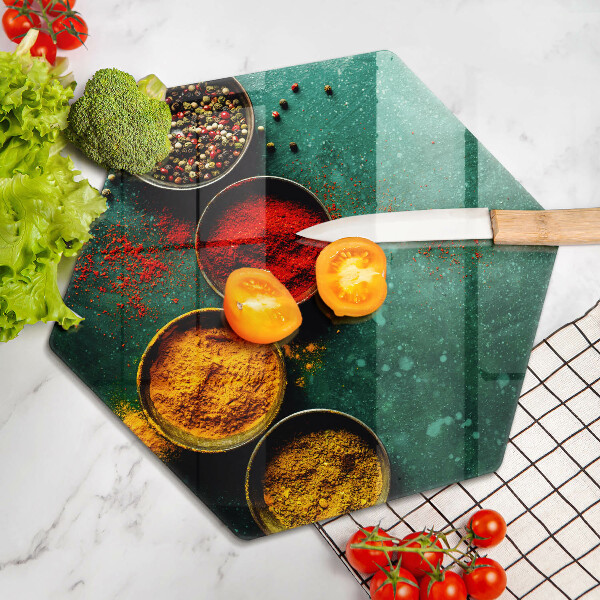 Tábua de cortar alimentos Especiarias orientais