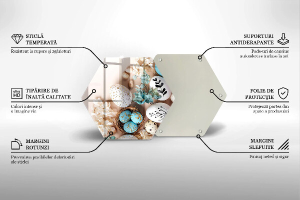 Tábua de cortar de vidro Decorações de Páscoa