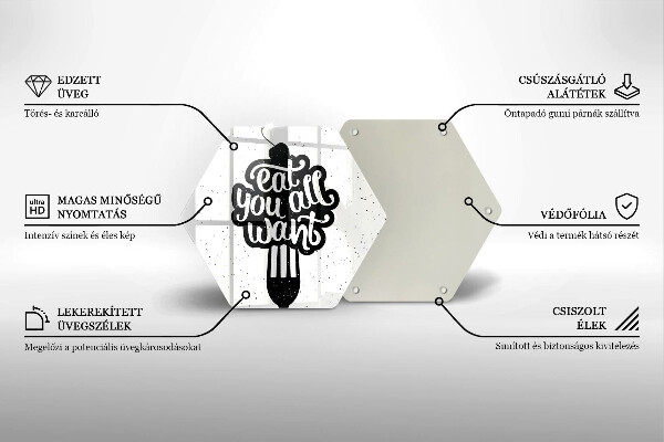 Tábua de corte A inscrição Coma tudo que você quiser