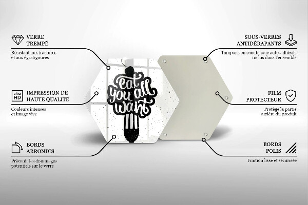 Tábua de corte A inscrição Coma tudo que você quiser