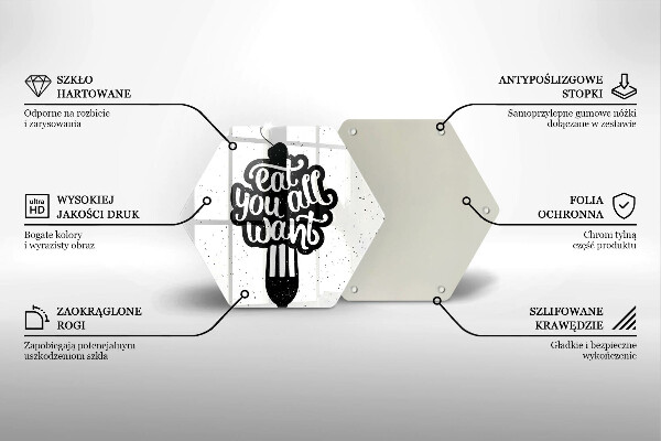 Tábua de corte A inscrição Coma tudo que você quiser